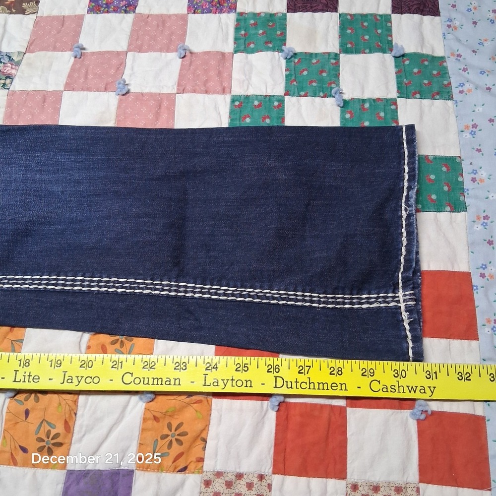 Rock Revival Molly Boot Cut Blue Jeans Size 29 Blue Sequin Embroidered Pockets - Picture 13 of 15